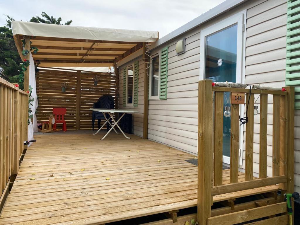 Mh148 Camping Tohapi Novela - Mobil Home 6P Climatise - ปอร์-ลา-นูแวลล์ ภายนอก รูปภาพ